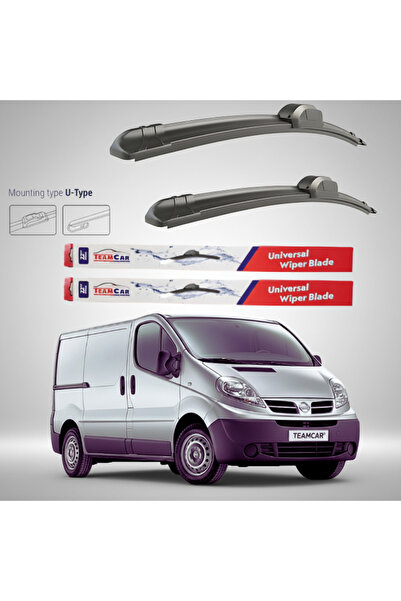 TEAMCAR Nissan Primastar X83 Van L1H1 (2006–2014) Flat Wiper Blades | Front S...