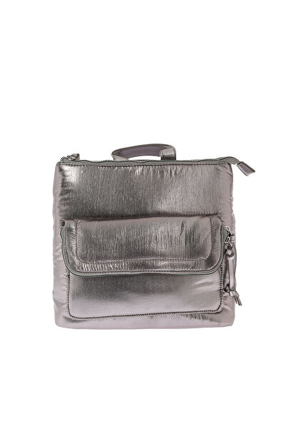 Meli Melo Paris Elegant silver backpack with practical pockets