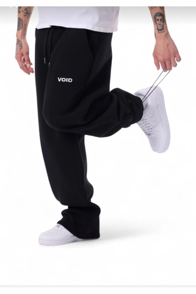 SYNXSTORE VOİD İşlemeli Mevsimlik Ayarlanabilir Paça BAGGY Unisex Eşofman Altı
