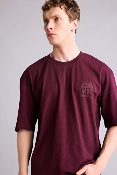 DeFacto 100% Βαμβακερό T-shirt με στάμπα σε φαρδιά γραμμή G4836AX26SM