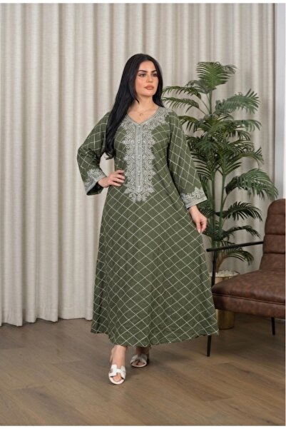 ٌRominz fashion جلابية سهرة شاش مطرزة قصة ملكية شحن سريع