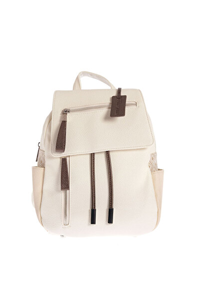 Meli Melo Paris Casual cream backpack with side pockets