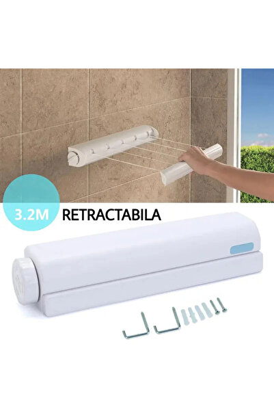 Granst Stag Αναδιπλούμενη Απλώστρα Ρούχων, Επιτοίχια, Περιλαμβάνεται Κιτ Εγκα...