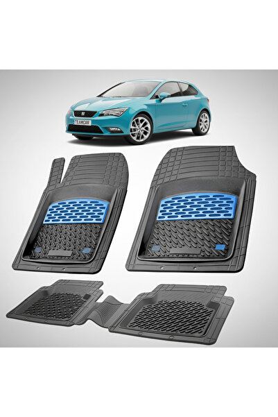TEAMCAR Πατάκια δαπέδου συμβατά με Seat Leon Hatchback 3θυρο 2013-2017 |   Μπλε