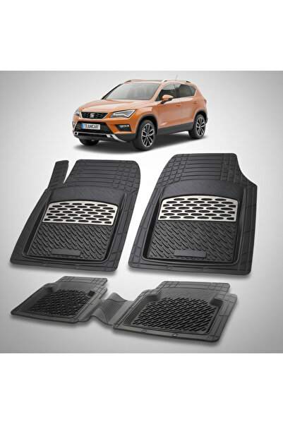 TEAMCAR Συμβατά πατάκια δαπέδου για Seat Ateca SUV Mk1 2016+ |   Ασήμι