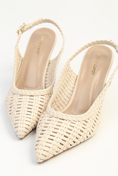 Pierre Cardin Μπεζ γυναικεία παπούτσια με τακούνι PC-55773