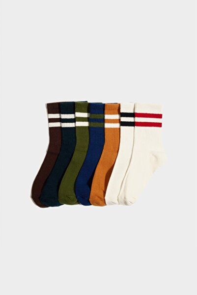 DeFacto 7 Πακέτα Βαμβακερές μακριές κάλτσες για αγόρια F8846A8NS