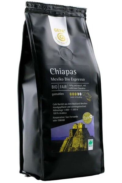 Gepa Cafea bio si fairtrade macinata Chiapas Mexico Espresso, 250g