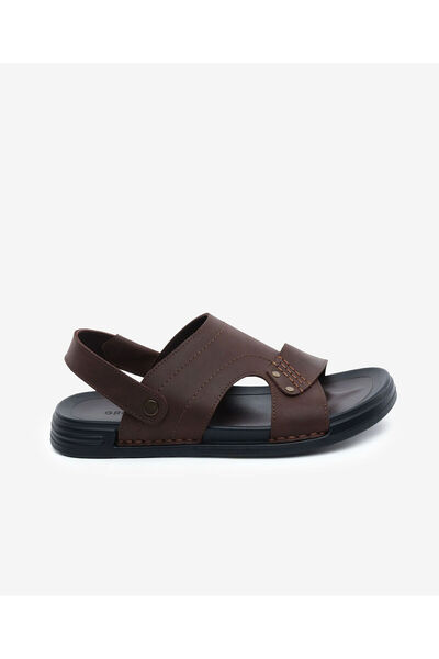 Greyder Erkek Kahverengi Hakiki Deri Sandalet 6Y1CS64683