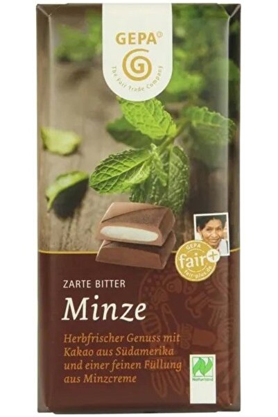 Gepa Πικρή μαύρη σοκολάτα, ντελικάτη, με κρέμα φρέσκιας μέντας, βιολογική και...