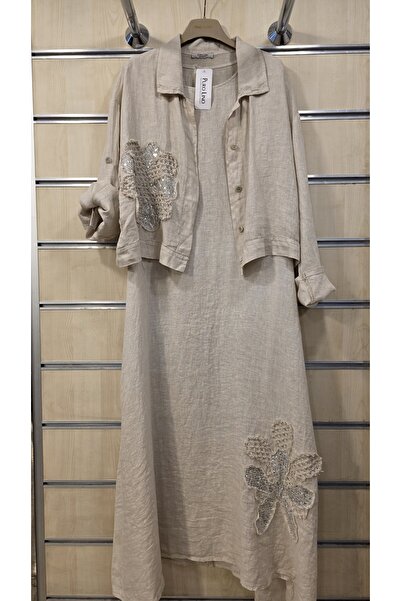 Park Moda Elbise Ceketli Takım İtalyan Keten Kumaş