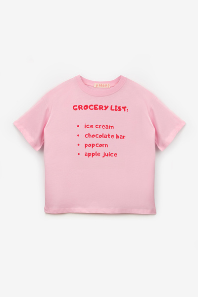 Le Mabelle Παιδικό μπλουζάκι με στάμπα ροζ παγωτού