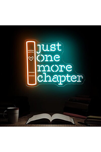 Slasa Just One More Chapter Neon Sign 40x40 cm Multicolor LED 6 mm Acrylic Ba...