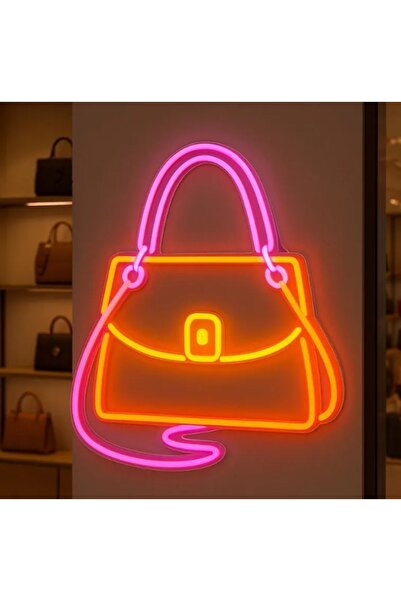 Slasa Handbag Neon Sign 50x45 cm Multicolor LED 6 mm Acrylic Base Boutique Fa...