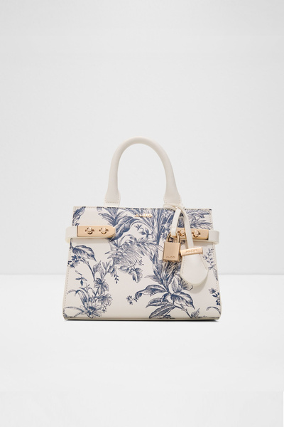 LISBON-Women Faux Leather Other Blue Top Zipper Closure Small Size Bag