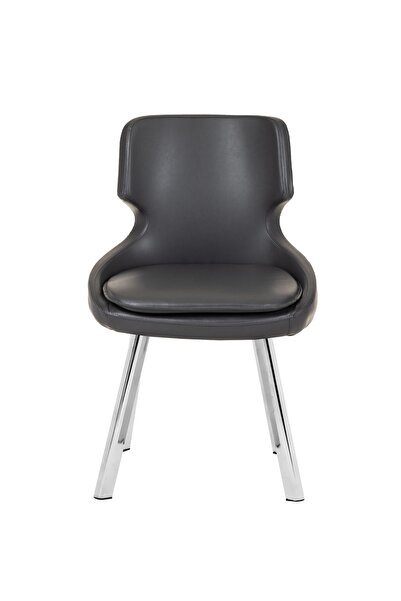 Empressco KROM METAL AYAKLI SALON/MUTFAK SANDALYESİ SELEKULAK (DERİ)