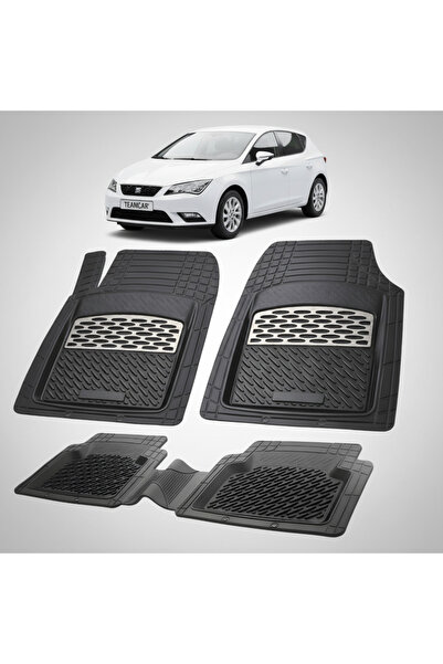 TEAMCAR Πατάκια δαπέδου συμβατά με Seat Leon Hatchback Mk3 2012-2020 |   Ασήμι