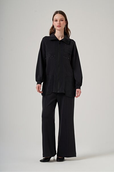 Nuss 1046 Σετ με παντελόνι και λεπτομέρεια από πέτρα στο μπροστινό μέρος