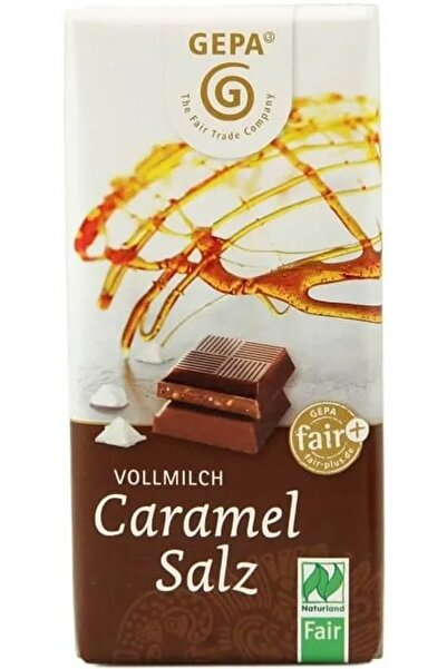 Gepa Βιολογική σοκολάτα γάλακτος με αλατισμένη καραμέλα, 40γρ.