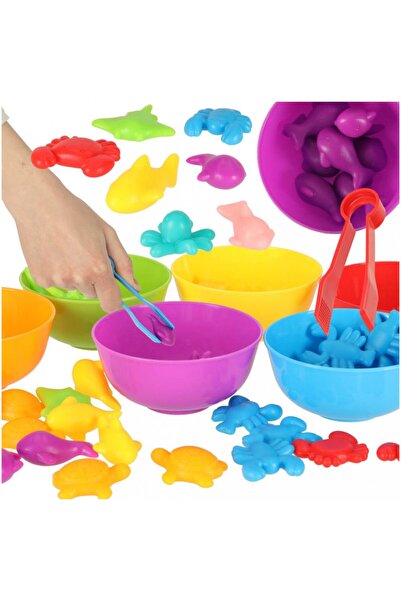 Ikonka Joc educativ pentru copii, Ikonka, tip montessori, sortarea 36 Animale...