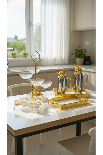 Generic Luxury All-In-One Coffee and Tea Set + Cup Holder + Dessert and Nut H...