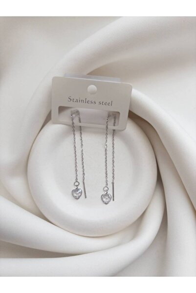 Minne Jewelry-Accessory Chain Dangle Earrings - Beaded Detailed Dangle Earrin...
