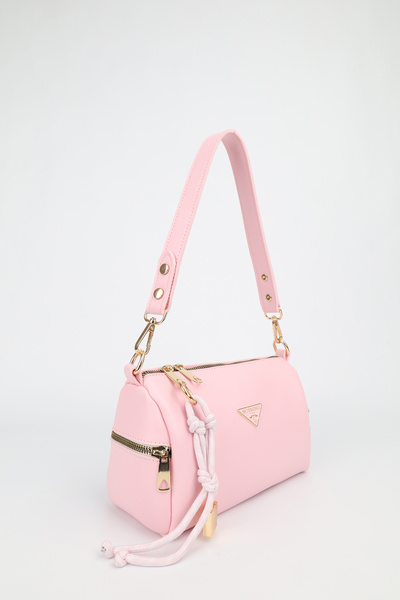NOTHING Kadın Sakura Pembe Deri Kilit Charm Detaylı El Omuz ve Çapraz Çanta Alice