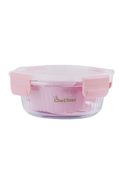 Chefline وعاء زجاجي دائري من البوروسيليكات