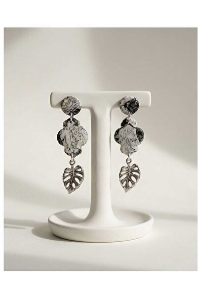 Dodemert Home Black&White Galaxy Polymerkil Handmade Earrings (Apparatus Stai...