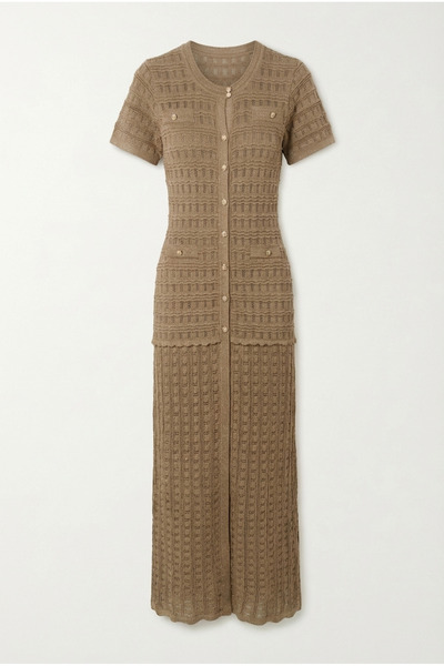 HAZELANNA Χρυσό φόρεμα με αστραφτερό διάτρητο σχέδιο