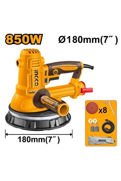 Ingco Mașină de șlefuit gips 850 W 180 mm