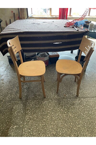 Empressco HÂM&BOYASIZ 2ADET TAMAMI GÜRGEN AĞAÇ PAPEL YUVARLAK OTURUM SANDALYE