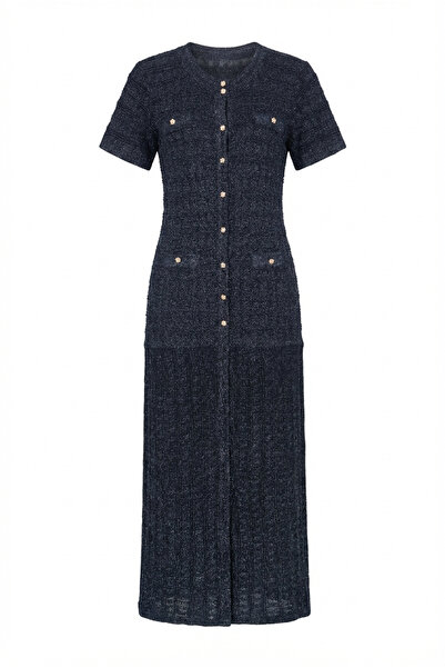 HAZELANNA Γκλίτερ Ανοιχτόχρωμο Ναυτικό Μπλε Φόρεμα