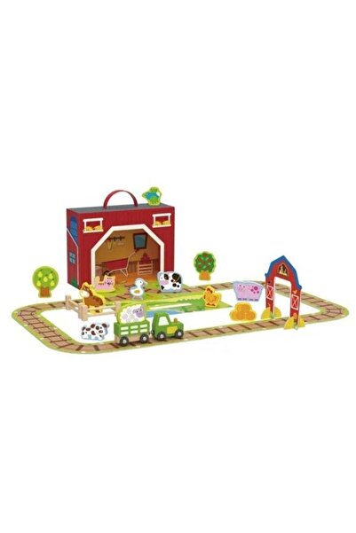 Tooky Toy مجموعة ألعاب مونتيسوري الخشبية للمزرعة - متعددة الألوان - 35 قطعة