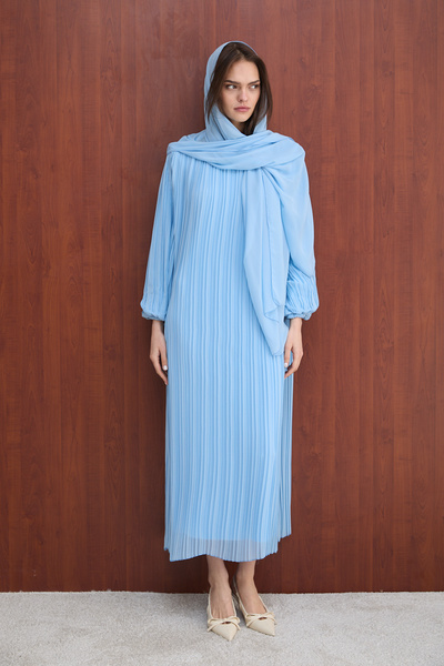 Melike Tatar Φόρεμα με σάλι και πιέτες 32-2379-1