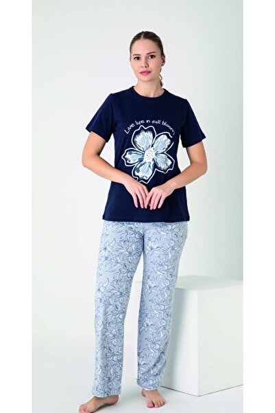 NightLove Women's Combed Cotton Single Jersey Short Sleeve Pajama Set C933