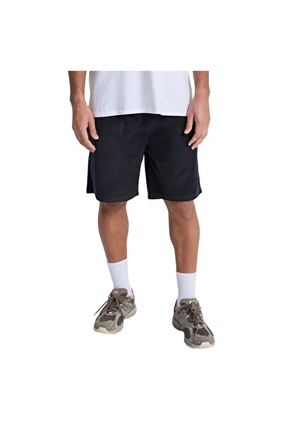 Quiksilver TAXER Κοτλέ Σορτς Πεζοπορίας Μαύρο Μ