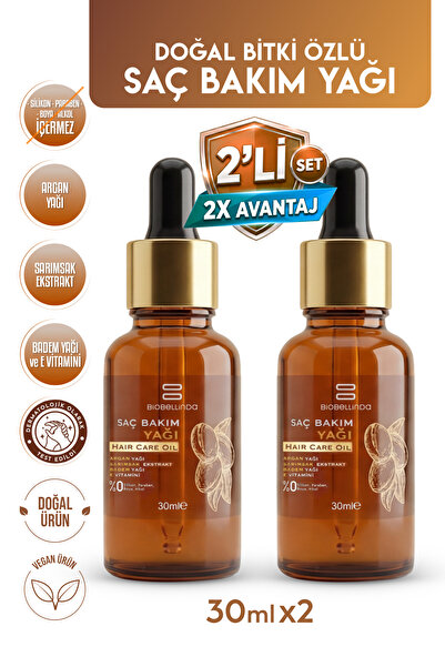 BioBellinda Natural Plant Extract Hair Care Oil 30 ml (Set of 2)