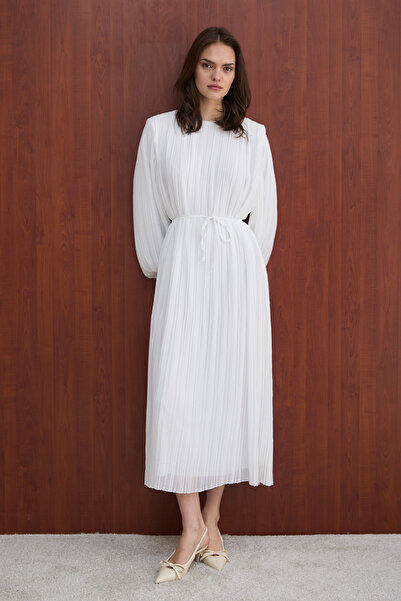 Melike Tatar Φόρεμα με σάλι και πιέτες 32-2379-1