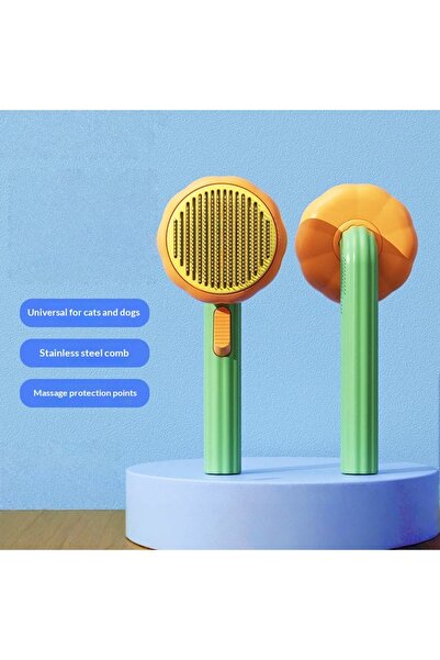 Zenorius Αυτοκαθαριζόμενη Βούρτσα Κατοικίδιων σε Σχήμα Κολοκύθας – Ατσάλινη Χ...