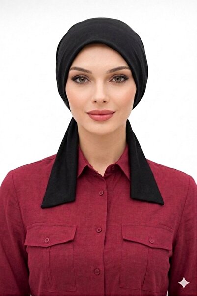 R&S modibone Scarf Bonnet Cotton Fabric Non-Slip Black Color