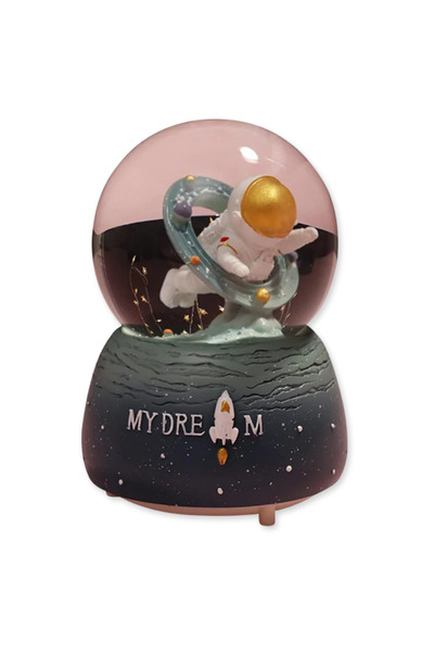 Rat craft Astronot Işıklı Müzikli Kar Küresi (Büyük Boy)