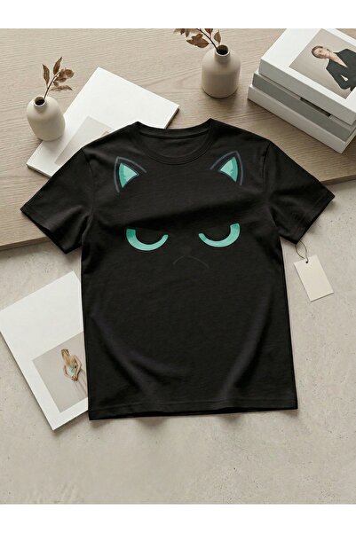 NİCE Καλοκαιρινό Unisex Αστείο Μπλουζάκι με Θυμωμένο Πρόσωπο