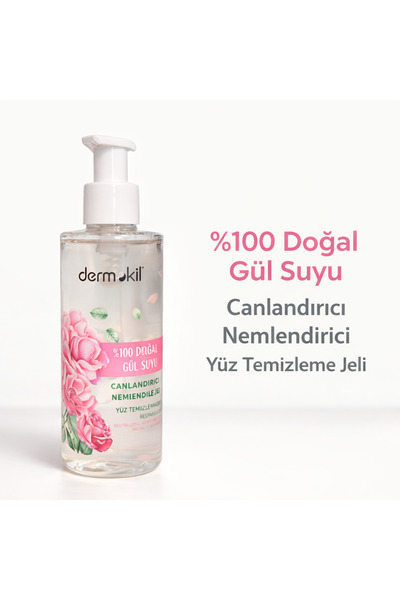 Nur Aktar Kozmetik Dermokil % 100 Doğal Gül Suyu Canlandırıcı Nemlendirici Yü...