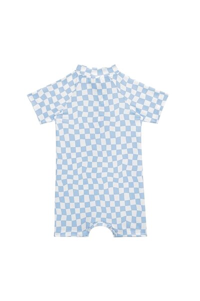 SAND MOTHER Uv Protected Baby & Kids One-Piece Swimsuit with Snap Buttons on the Bottom and Zipper on the Front