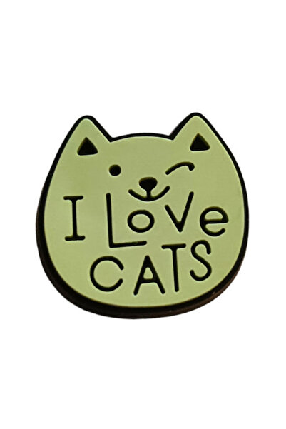 OEM Αξεσουάρ Διακόσμησης Παπουτσιών Σχέδιο  "Λατρεύω τις γάτες " - Jibbitz