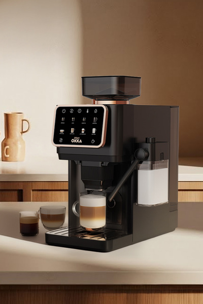 Arzum OK0042 Okka Barista Pro Otomatik Espresso Makinesi 1400W, Duo Heat Teknolojisi, Bakır