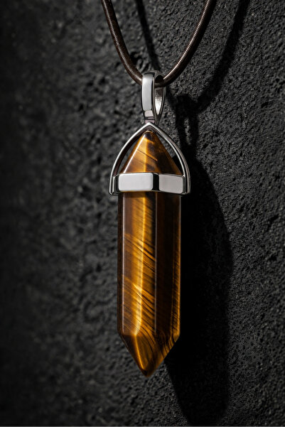 İyyaKee Natural Tiger's Eye Stone Necklace – Stylish and Energy-Infusing Neck...
