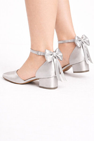 CRAFT MODA Σατέν κομψά γυναικεία παπούτσια με παπιγιόν, λουράκι στον αστράγαλ...