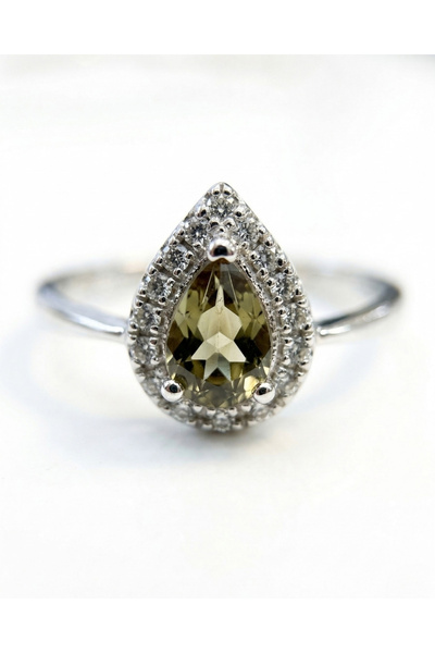 ERU JEWELLERY 925 Ayar Gümüş Sultanit Yüzük – Damla Kesim Anneler Günü Hediye...